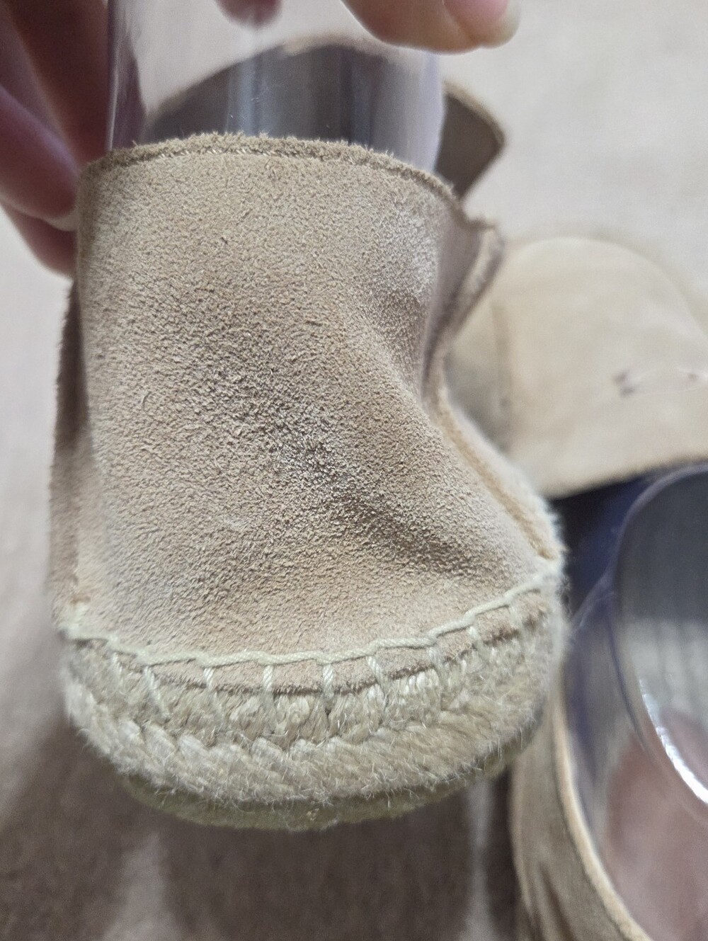 Coach Men's Reilly Espadrilles in a taupe suede colorway Mens Size 11.5D Slip On - Picture 7 of 14